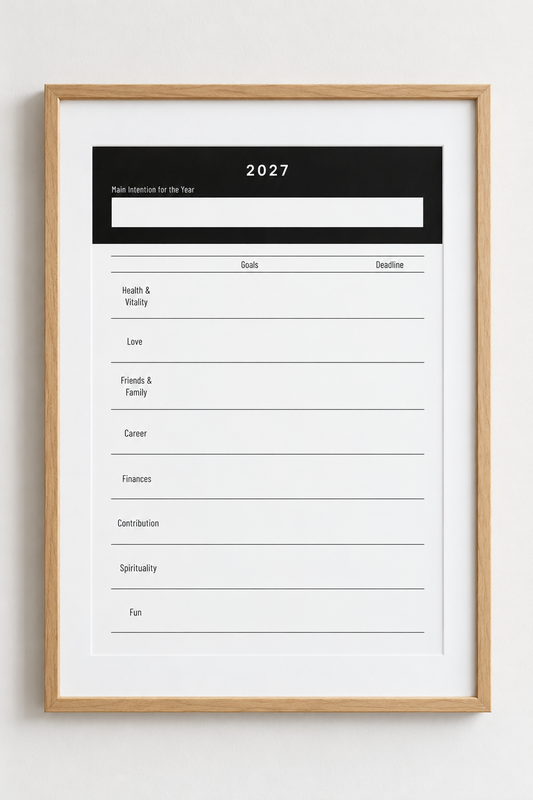 2027 Goal Setting Template, Printable Goal Planner