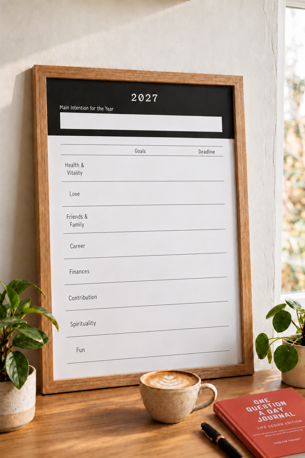 2027 Goal Setting Template, Printable Goal Planner