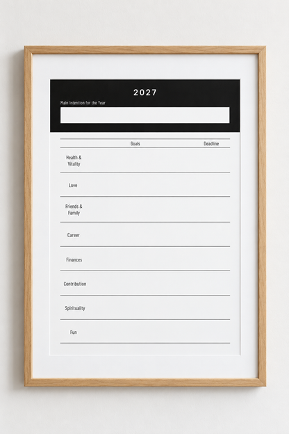 2027 Goal Setting Template, Printable Goal Planner