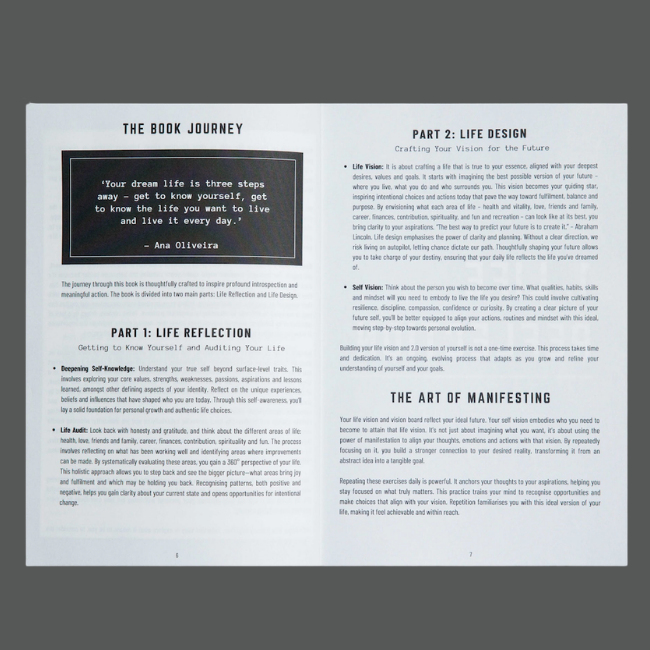 Guided Journal Bundle - The Book of Life + One Question a Day Reflection + Life Design