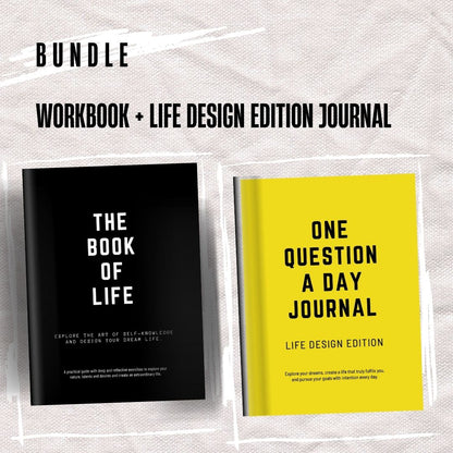 Bundle - The Book of Life Journal Workbook + Life Design Edition Journal