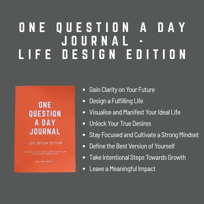 Guided Journal Bundle - The Book of Life + One Question a Day Reflection + Life Design