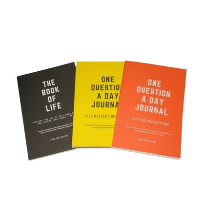 Guided Journal Bundle - The Book of Life + One Question a Day Reflection + Life Design