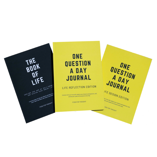 Guided Journal Bundle - The Book of Life + One Question a Day Reflection + Life Design